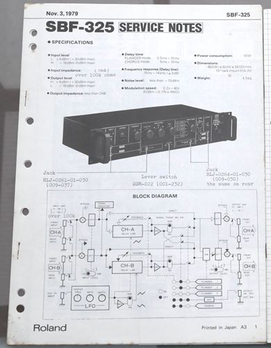 Roland-SBF-325 Stereo Flanger manuals